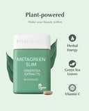 VITALBEAUTIE Metagreen Slim (Green Tea Extract, EGCG) Containing Catechin, Vitamin C for Healthy Physique, Healthy Cholesterol Level, Antioxidant, Vegan Supplement by AMOREPACIFIC - 30 Servings