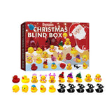 OVNMFH 24 Pcs Countdown Christmas Rubber Ducks Advent Calendar, 2024 Rubber Ducks Bath Toys Advent Calendar, 24 Days Christmas Countdown Calendar Gifts (E)