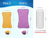 UPSTAR Microfiber Scrubber Sponge, Non-Scratch Kitchen Scrubbies, Dishwashing and Bathroom Sponges, Size.S Pack of 8