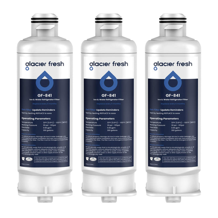 GLACIER FRESH DA97-17376B HAF-QIN Water Filter Replacement for Samsung HAF-QIN/EXP, DA97-08006C, RF23M8070SG, RF23M8070SR, RF23M8090SG, RF23M8090SR, RF23M8570SR, RF23M8590SG (3 Pack)
