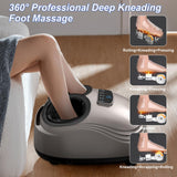 Foot Massager Machine, Deep Kneading Shiatsu Feet Massager with Heat, Roller and Timer, Foot Massager for Plantar Fasciitis, Neuropathy, Circulation and Pain Relief, Gifts for Women Men, up to Size 12