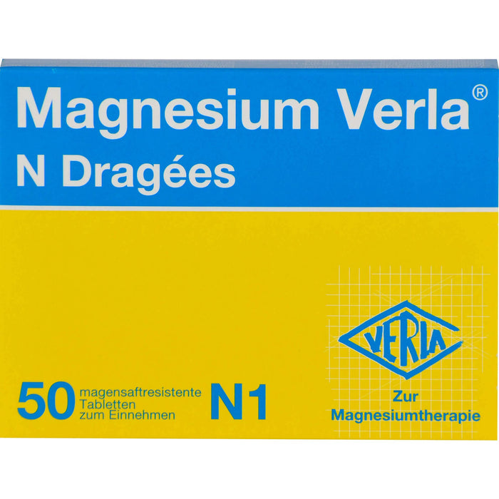 Magnesium Verla N dragees, 50 tablets