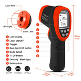 BTMETER BT-1500 Pyrometer 30:1 Industrial Laser Thermometer Gun, -58℉ to 2732℉ Non Contact High Temp Infrared Thermometer Digital IR Temperature Gauge Orange(NOT for Human Temp Test)