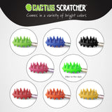 Cactus Scratcher Back Scratcher for Men, Women & Kids, Double Side Itch Reliever for Back, Head and Body, Compact Back Scratcher Extendable to 24.5 Inches - Glow in The Dark