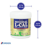 Umeken Mineral L-Cal Supplement, Large Bottle, 6 Month Supply, Enriched with Magnesium, Vitamin D3 and Minerals, Tablets, 360g, 3,600 Balls (Pack of 1)