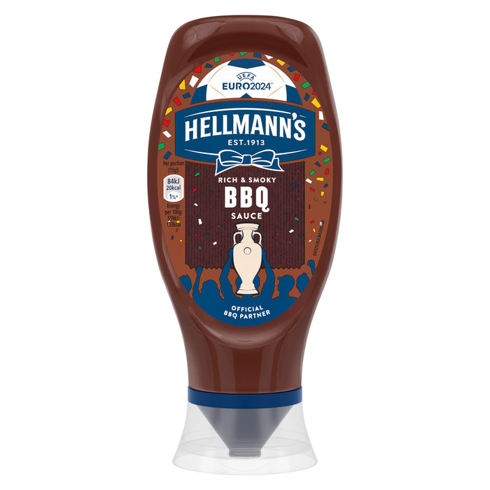 HELLMANN'S UEFA EURO 2024 Limited Edition Rich & Smoky BBQ Sauce Condiment 430 ml
