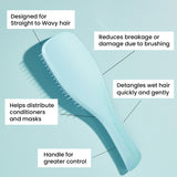 Tangle Teezer The Ultimate Detangling Brush, Dry and Wet Hair Brush Detangler for All Hair Types, Denim Blues