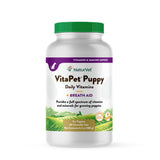 NaturVet VitaPet Puppy Daily Vitamins Plus Breath Aid for Puppies, 60 ct Time Release, Chewable Tablets, Made in The USA with Globally Source Ingredients