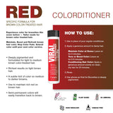 Celeb Luxury Red Hair Color Depositing Colorwash Conditioner for Brunettes + Bondfix Bond Rebuilder, Semi Permanent Hair Color, Vegan Hair Dye