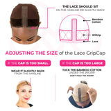 MILANO COLLECTION Lace Wig Grip Cap for Women, Adjustable Wig Cap with Headband, Non-Slip Wig Gripper to Keep Wigs Lace Front In Place, 2 Pack, Nude