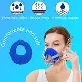 8 Pack CPAP Mask Liners Comfort Silky CPAP Mask Covers One Size Compatible with Most Full Face Mask Improve The Comfort of Wearing The Mask Reduce Noise (Blue)