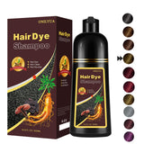 Natural Chestnut Brown Hair Dye Shampoo 3 in 1, Instant Brown Hair Shampoo for Men & Women, Long Lasting Hair Color Shampoo, Shampoo Para Canas Colors in Minutes(Chestnut Brown)