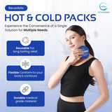 Reusable Ice Packs – Convenient Hot and Cold Ice Packs for Injuries Reusable – 7 Piece Flexible Ice Packs in Multiple Shapes and Sizes – Multi Use Ice Pack for Back Pain Relief, Neck, Shoulder