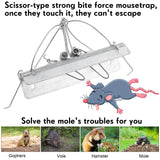 Mole Trap Half Round Metal Mole Killer Reusable Ground Squirrel Trap Heavy Duty Gopher Rat Vole Traps Tactical Traps for Outdoor Lawn Garden Yard Gopher Vole Trapping (4 Packs)