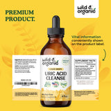 Uric Acid Cleanse Liquid Supplement - Uric Acid Support Drops with Tart Cherry, Chanca Piedra, Celery, Turmeric Root, Milk Thistle Seed - Vegan, Alcohol Free Tincture - 4 fl oz