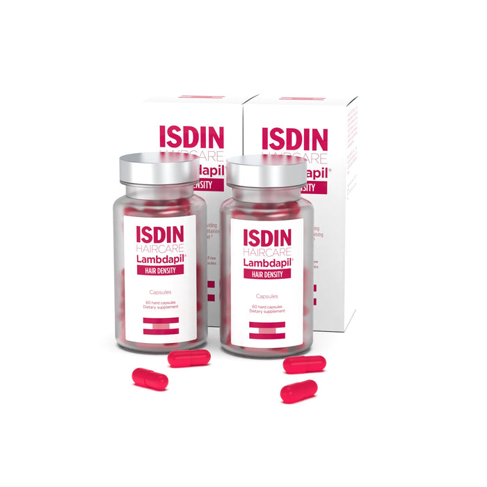 ISDIN Lambdapil Hair Density Capsules: Hair Thickening Vitamin Capsules for thinning Hair, 120 Capsules. 2-Month Supply