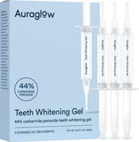 Auraglow 44% Teeth Whitening Gel Syringe Refill Pack, 44% Carbamide Peroxide, (3X) 5ml Syringes, 30 Whitening Treatments