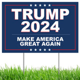 Trump 2024 Yard Sign, Trump Signs for Yard, 12" x 18" inches Double Sided with H-Metal Stake, Trump 2024 Signs for Yard, Maga Yard Sign, Trump Signs, Donald Trump Yard Sign, Trump Lawn Sign