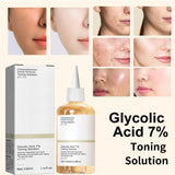 2PCS Ordinary Glycolic Acid 7% Toning Resurfacing Solution,Exfoliate,and Rejuvenate Your Skin, Solution for Blemishes and Acne-100ML