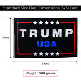 Donald Trump 2024 Flag For Trump Supporter Double Sided 3x5 feet 3 PLY Outdoor Patriotic American Flags With 2 Anti-Rust Brass Grommets - 100D Polyester With 3 Stickers Let's Go Brandon by NOAHIAN