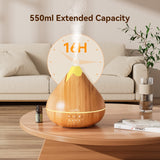 Essential Oil Diffusers for Home with Top 10 Oil Diffuser Gift Sets, 550ml Aroma Diffuser for Essential Oils Large Room, Ultrasonic Cool Mist Diffuser Auto Shut-Off 4 Timers 15 Colors (Yellow)