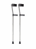Medline Aluminum Forearm Crutches, Adult, Cuff Size 4", Pack of 2