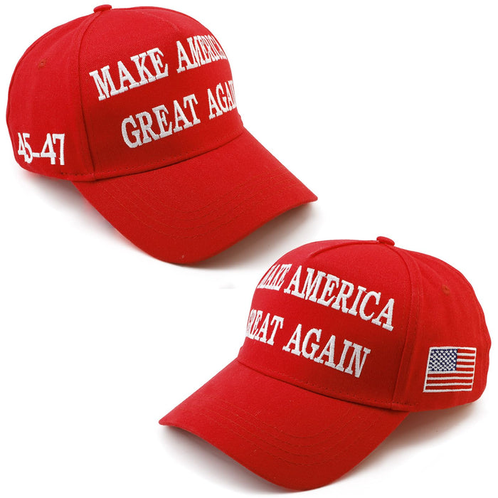 Puoyis MAGA Hat Make America Great Again Hat, 45-47 Trump Hat, Trump 2024 KAG Hat Baseball Cap