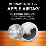 Duracell 2032 Lithium Battery. 9 Count Pack. Child Safety Features. Compatible with Apple AirTag, Key Fob, and other devices. CR2032 Lithium 3V Cell. 2032 Battery, Lithium Coin Battery