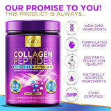 Hello Lovely! Collagen Peptides Powder 20g with Hyaluronic Acid & Biotin - Unflavored Grass Fed Collagen Powder with Type I & III Collagen Supplements - Hair, Nail, Skin & Joint Support - 28 Servings