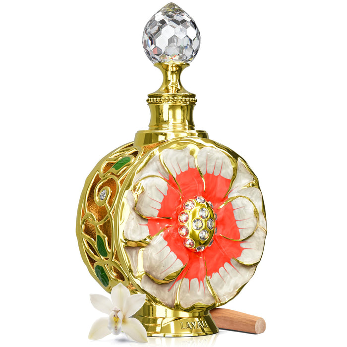 Swiss Arabian Layali Soleil – Arabian Perfume Oil Fragrance with Vanilla, Coconut and White Musk – Luxury Products From Dubai – Long Lasting & Addictive Parfum – Arabic Perfume Oil for Women (0.5 oz)