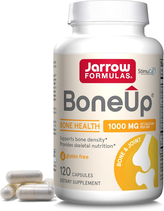 Jarrow Formulas BoneUp - 360 Capsules - Micronutrient Formula for Bone Health - Includes Natural Sources of Vitamin D3 , Vitamin K2 ( as MK-7 ) & Calcium - 180 Servings