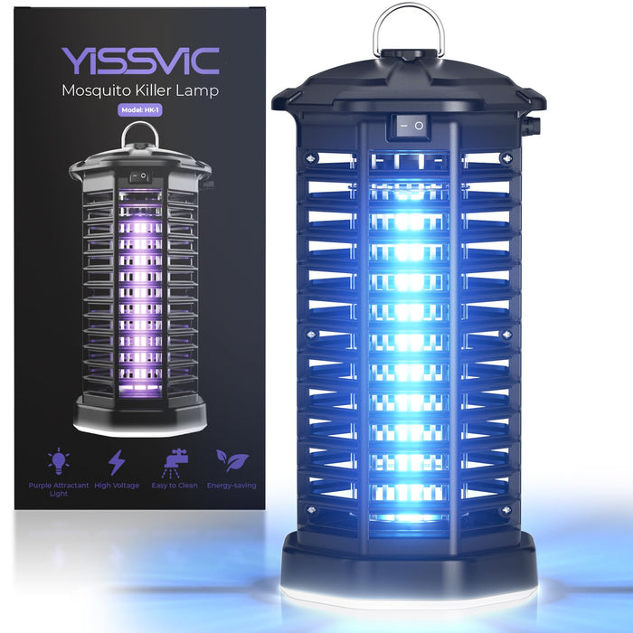 YISSVIC Bug Zapper Outdoor Indoor Waterproof Electric Mosquito Zapper Effective 4200V for Home Patio Office Courtyard