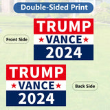 Probsin Trump Vance 2024 Yard Sign Double Sided 12" x 17" Red White Blue Trump Vance MAGA Signs Voted for Trump Vance Outdoor Decorations for Lawn, Garden, Window, Party Supplies