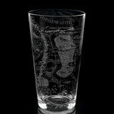 MAP OF MIDDLE EARTH Engraved 16oz Pint Glass | Inspired by Tolkien, Hobbits, & Middle Earth | Great Christmas Gift Idea | Unique Elvish Hobbit Wizard Fantasy Decor!