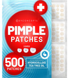 KEYCONCEPTS Pimple Patches for Face (500 Patches), Hydrocolloid Acne Patches with Tea Tree Oil - Pimple Patch Zit Patch and Pimple Stickers - Hydrocolloid Acne Dots for Acne - Zit Patches