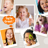 NOHOO Kids Foam Toothpaste with Fruit Flavor,Fluoride Free Natural Formul, Foam Toothpaste for Electric Toothbrush,Suitable for Toddler's Oral Cleaning and Cavity Prevention (2PCS Orange)