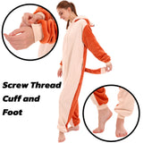 COSUSKET Snug Fit Unisex Adult Onesie Pajamas, Flannel Cosplay Fox One Piece Halloween Costume Sleepwear Homewear