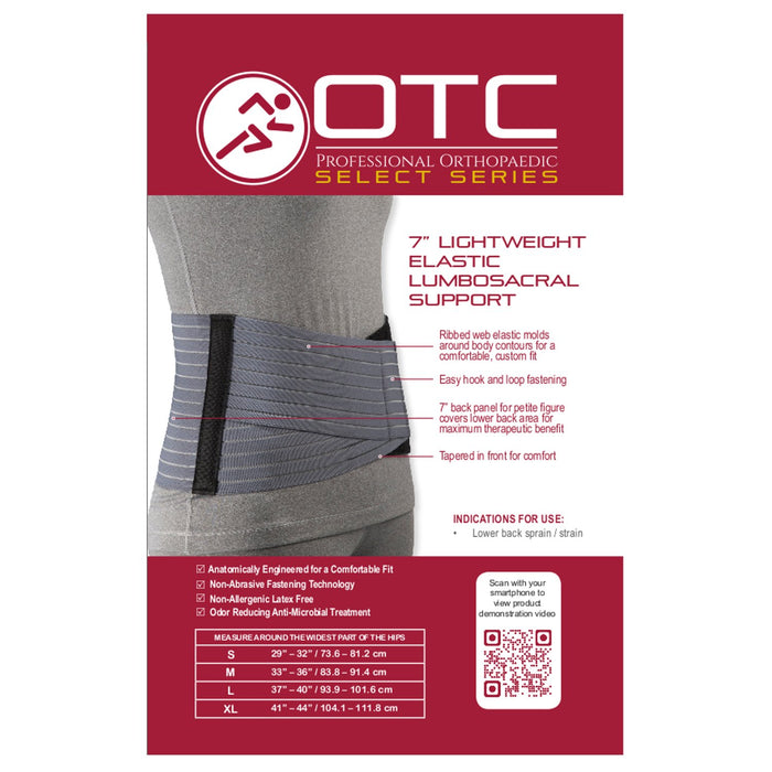 OTC Lumbosacral Support for Women, 7-Inch lower back, Select Series