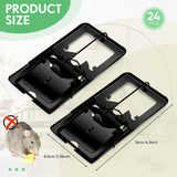 24 Pcs Classic Metal Rat Traps Reusable Rat Trap Humane Rat Traps Effective Snap Rat Trap That Work for Rat Mice Voles and Small Rodents Control (Black)