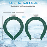 Neck Cooling Tube,Neck Cooling Wraps,Reusable Ice Neck Ring Wearable Body Cooling Products for Summer Heat (Dark Green)