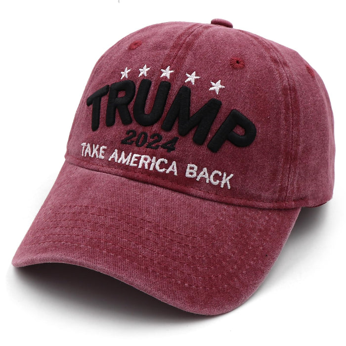 Trump Hat Trump Merchandise Take America Back Donald Trump Slogan Hat Embroidered Adjustable Baseball Cap