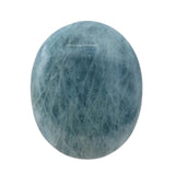 Aquamarine Palm Stone - Massage Worry Stone for Natural Body Chakra Balancing, Reiki Healing and Crystal Grid