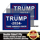 Trump 2024 Flag 3x5 Outdoor Double Sided 3 Ply-Donald Trump Take America Back Flags Vivid Color Clear Pattern Reinforcement Sewing Durable Polyester