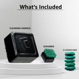 Chubbs Scrubb Magnetic Glass Cleaner Kit - Cleans and Restores Within Minutes | Cleans Hard-To-Reach Stains | Works on Glass, Ceramic, Metal Pieces of All Shapes and Sizes | Magnet Glass Cleaner