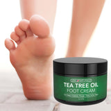 Tea Tree Oil Foot Cream For Dry Cracked Heels Repair - Natural Foot Cream For Dry Cracked Feet, Heel Balm & Foot Moisturizer For Healthy Feet - Athletes Foot Treatment Foot Lotion