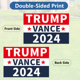 Probsin Trump Vance 2024 Yard Sign Double Sided 16" x 24" Red White Blue Trump Vance MAGA Signs Voted for Trump Vance Outdoor Decorations for Lawn, Garden, Window, Party Supplies