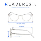 Readerest Stylish Blue Light Blocking Glasses for Men & Women - Clear Frame, Anti-Glare, Anti-Eyestrain & UV Protection - Perfect for Gamers, Teens & Computer Users - Round Clear Lens Glasses