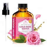 24 Karat Gold Rose Water Toner by Leven Rose Organic Natural Moroccan 24K Rosewater Toner 4 oz