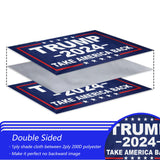 Trump 2024 Flag 3x5 Outdoor Double Sided Made in USA,Donald Trump Flag Take American Back Frump Desantis 2024 Flag Polyester Fiber with 2 Brass Grommets & 4 Rows Stitched