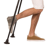KMINA - Crutch Tips 7/8 inch Heavy Duty (x2 Units), All Terrain Crutch Tips Non Slip, Crutch Tip Replacement, Rubber Crutch Tips 7/8, Wide Crutches Tips, Black - Made in Europe